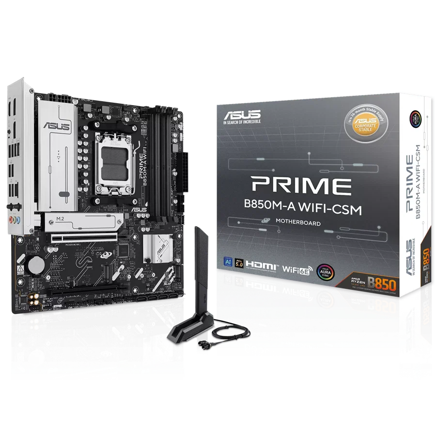 Prime B850M-a WIFI-Csm//Socket AM5,B850,USB10G,WIFI6E,Motherboard Asus — view 2