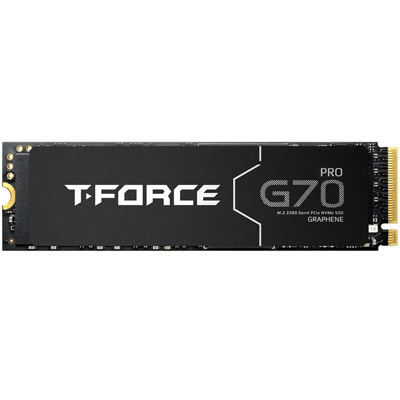 Teamgroup T-Force G70 Pro Graphene Heatsink 2TB Dram Slc Cache 3D Tlc NVME Pcie GEN4X4 M.2 2280 Gaming SSD R/W, 7400/6800 MB/S Team — view 2