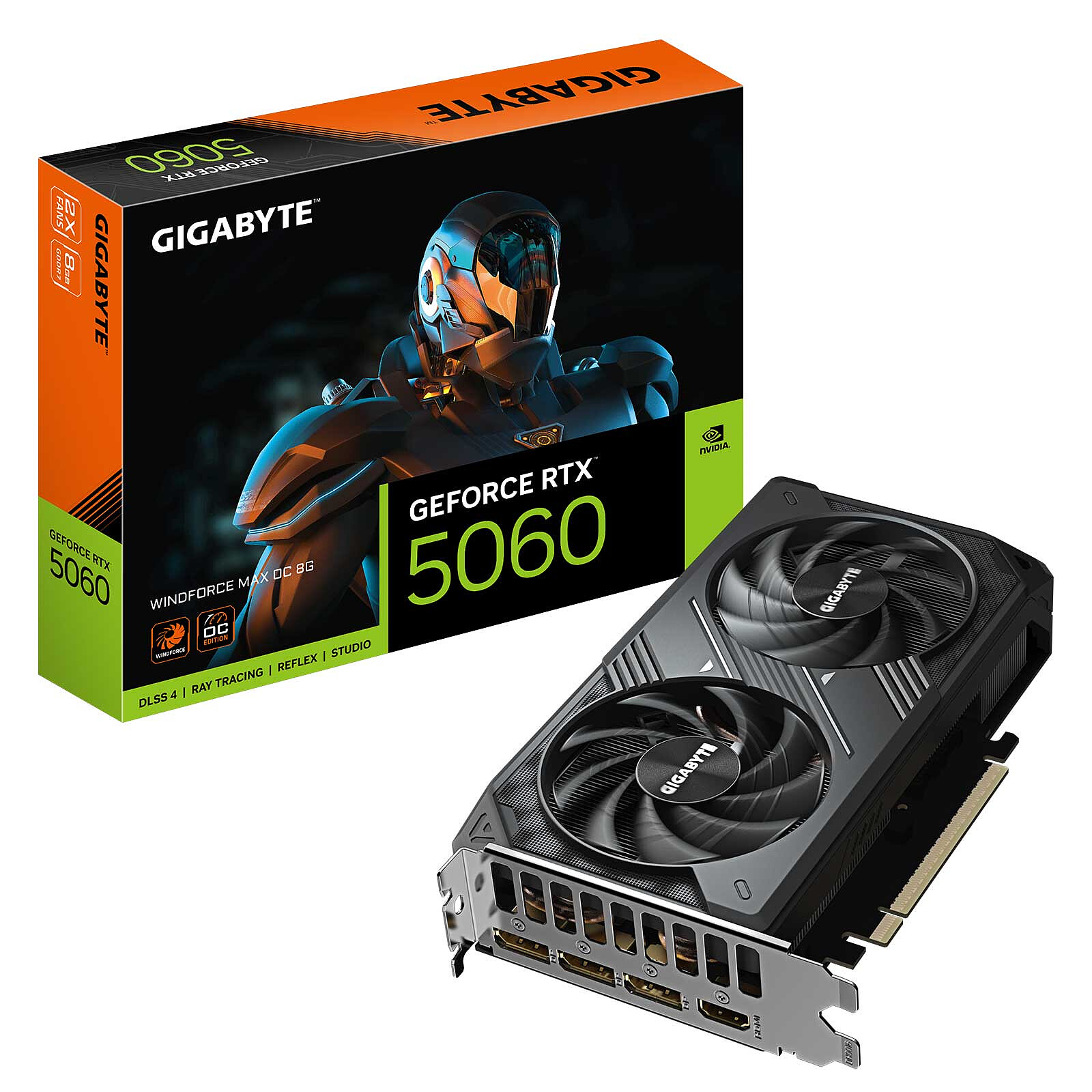 Gigabyte Gv-N5060WF2MAX Oc-8GD Graphics Card Gigabyte — view 2